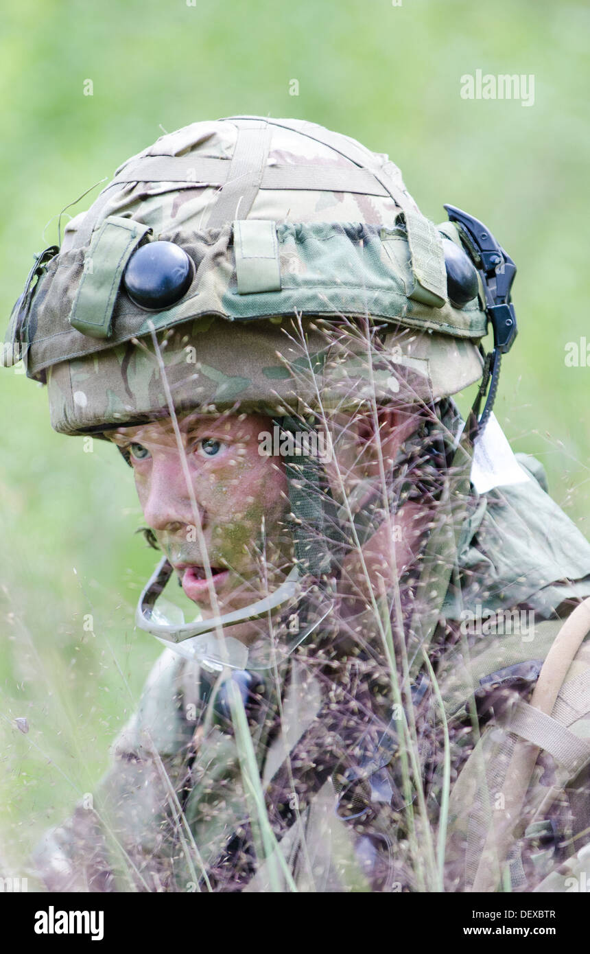 Des soldats de la Garde nationale de Géorgie, Régiment Royal d'Écosse et le 32e Groupe-brigade du Canada ont uni leurs forces pour la 48e Brigade d'infanterie de l'Équipe de Combat Combat eXportable de capacités de formation (XCTC) de l'exercice. La 51e Highland, 7e Batta Banque D'Images