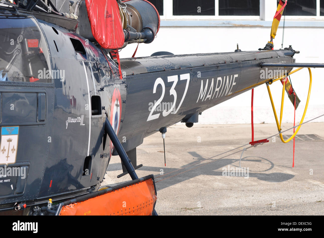 3 Alouette III hélicoptères Eurocopter EADS Airbus de l'armée, journée portes ouvertes le jour de la famille ' ' sur le site de production à Marignane, France Banque D'Images