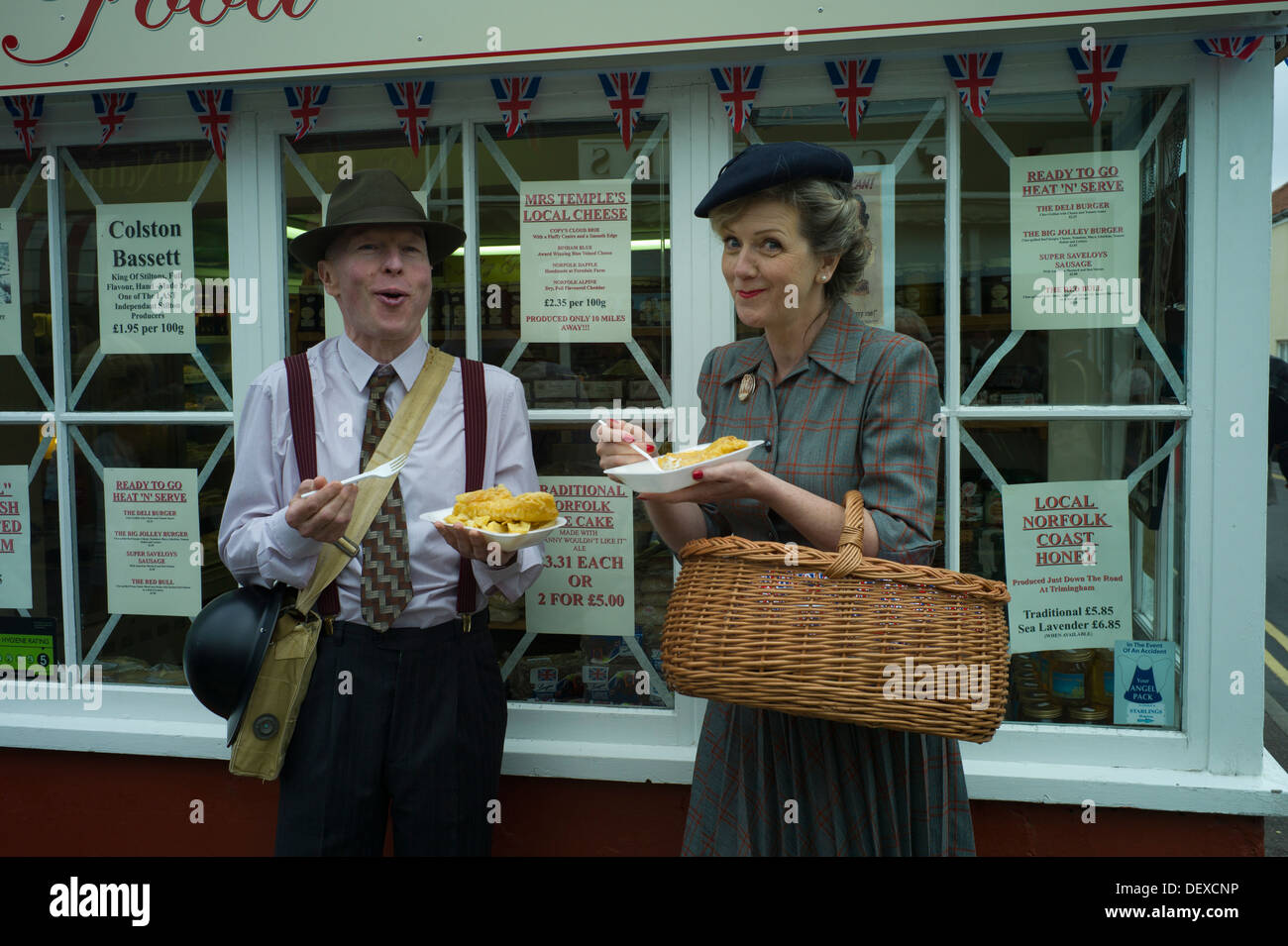 1940 Week-end à Sheringham North Norfolk, Angleterre septembre 2013 Banque D'Images