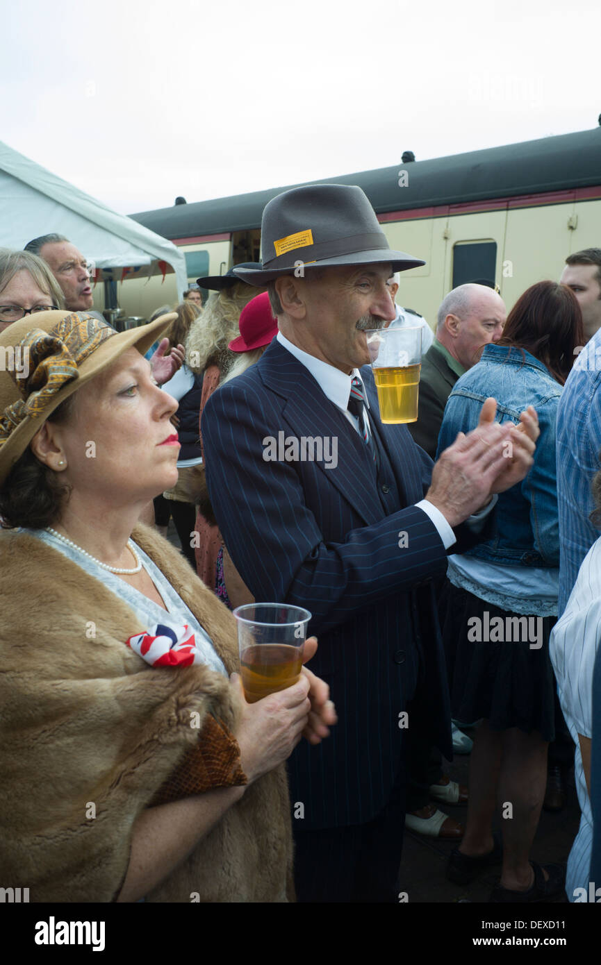 1940 Week-end à Sheringham North Norfolk, Angleterre septembre 2013 Banque D'Images
