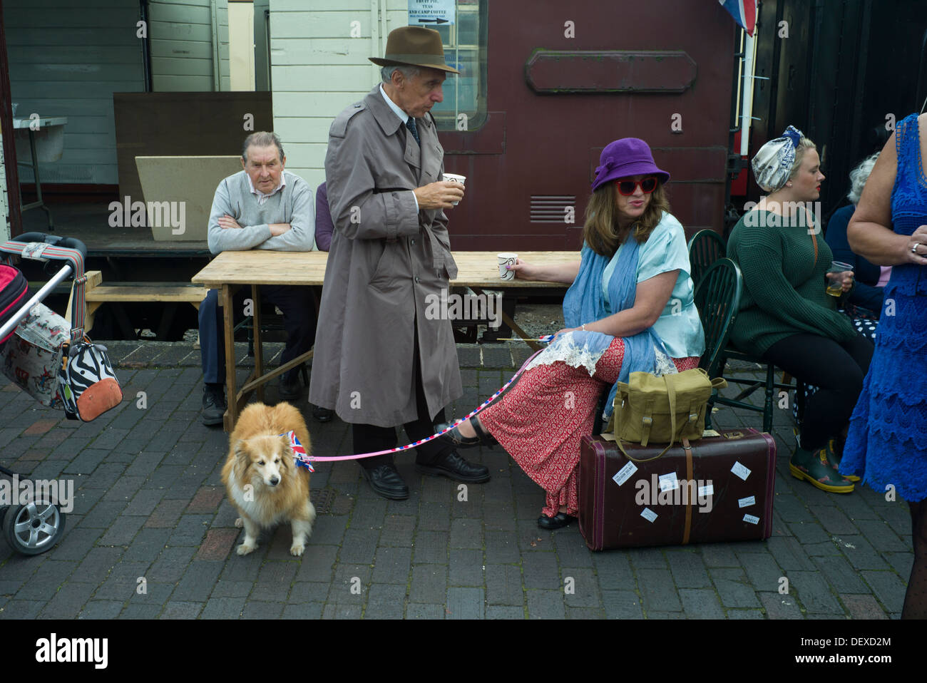 1940 Week-end à Sheringham North Norfolk, Angleterre septembre 2013 Banque D'Images