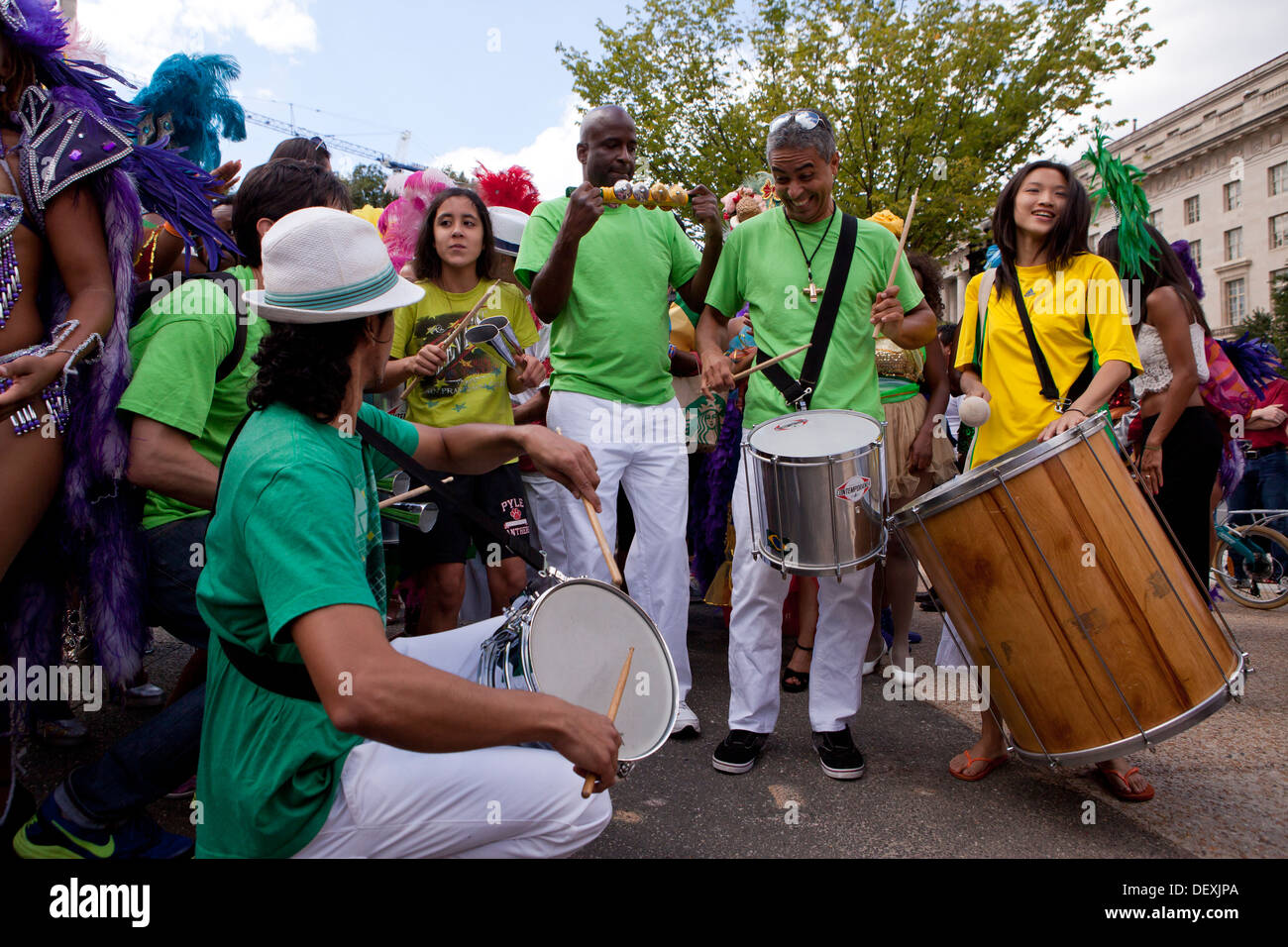 Brazilian-Americans célébrer au cours de la Latino Festival, Fiesta DC - Washington, DC USA Banque D'Images