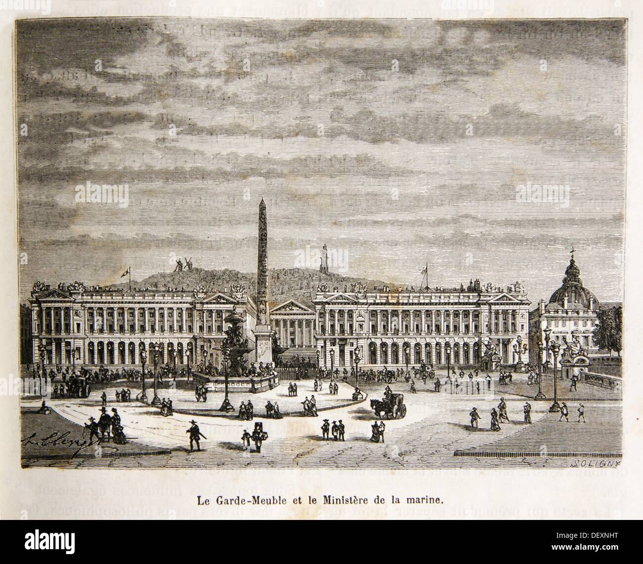 Hôtel du Garde-Meuble et le ministère de la marine (18e siècle), Paris,  France Photo Stock - Alamy