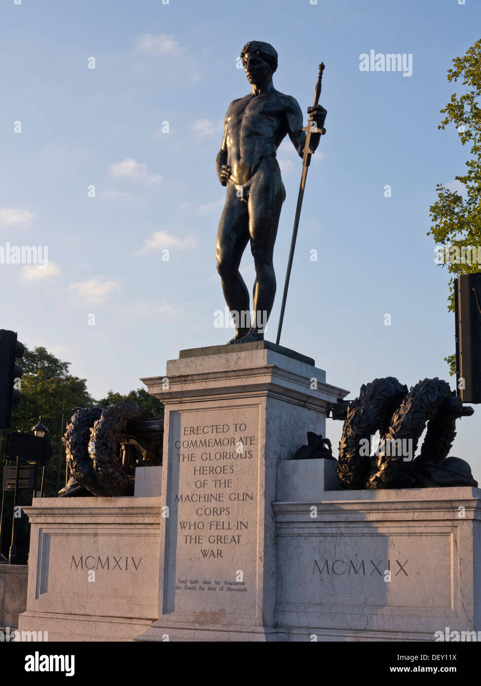 Machine Gun Corps Memorial à Hyde Park Corner, London, UK Banque D'Images