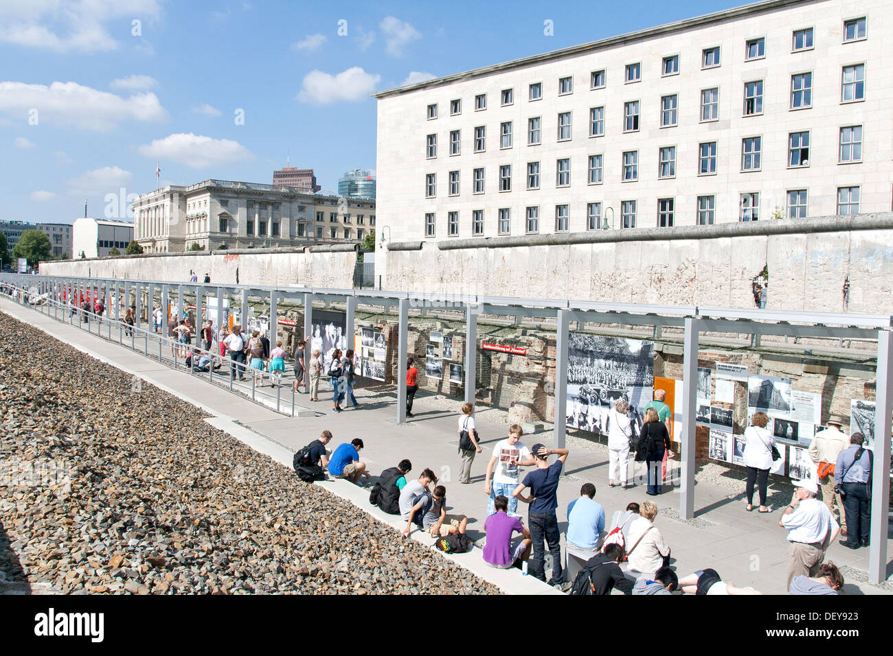Topographie de la terreur museum - Berlin, Allemagne et le mur de Berlin Banque D'Images