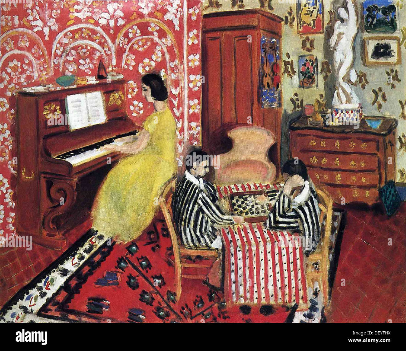 Henri Matisse - pianiste et joueurs d'échecs - 1923 - National Gallery of Art - Washington Banque D'Images