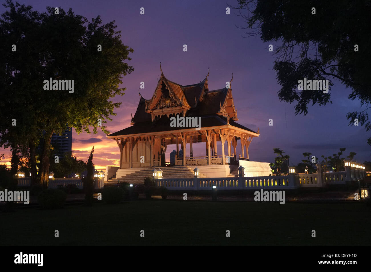 Parc Santichaiprakarn, Bangkok, Thaïlande Banque D'Images