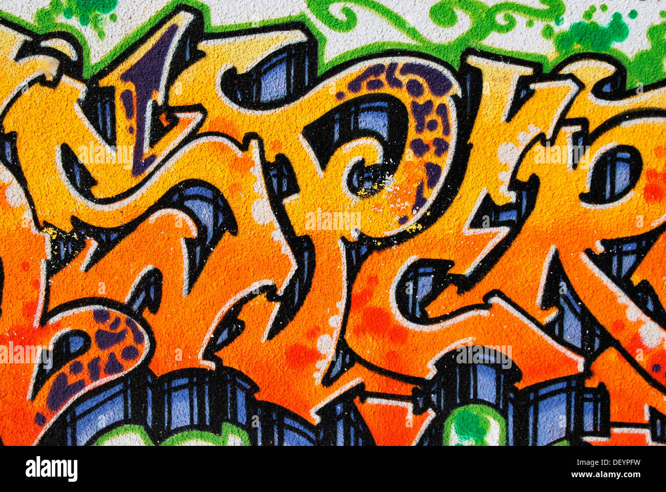 Graffiti sur un mur Banque D'Images