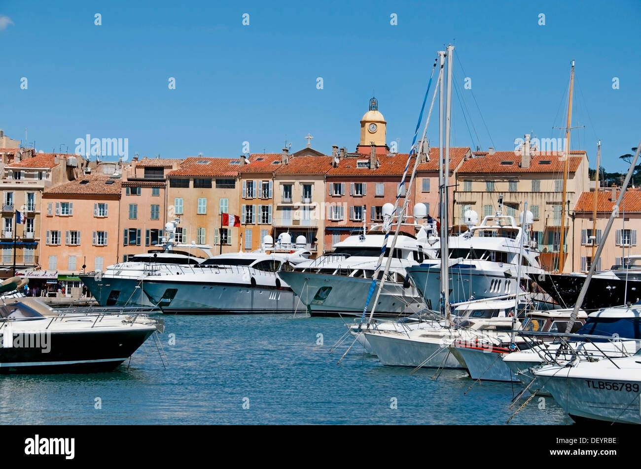 France Saint St Tropez Port Vieux Port d'Azur Banque D'Images