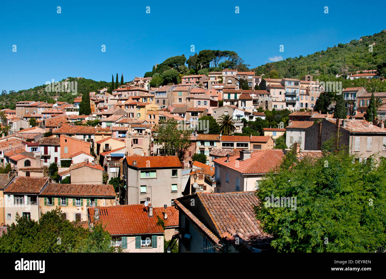 Bormes les Mimosas Côte d'Azur French Riviera Provence France Banque D'Images