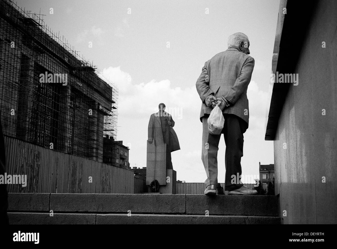 Monument de Lénine. Sophia, la Bulgarie. Avril 1989 Banque D'Images