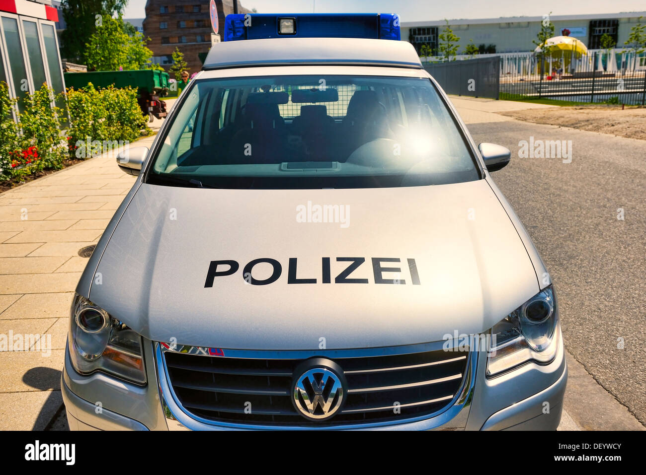 Véhicule d'urgence de la police, Einsatzfahrzeug der Polizei Banque D'Images