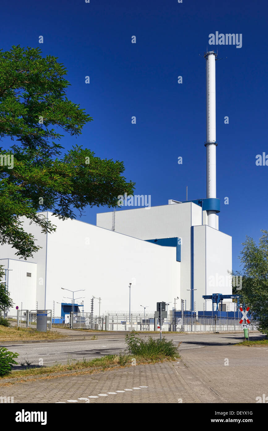 Coupé nuclear power plant Kruemmel en Geesthacht, Schleswig - Holstein, Allemagne, Europe, Kernkraftwerk Krü Abgeschaltetes Banque D'Images