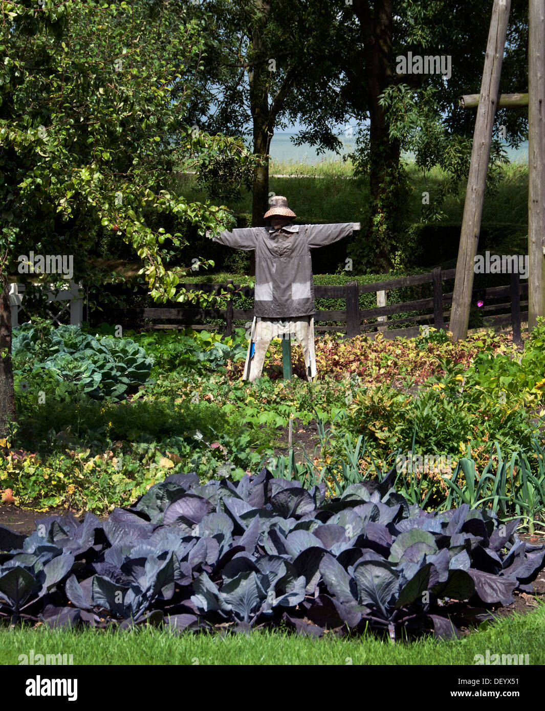 Épouvantail jardin cuisine farm Enkhuizen Zuiderzeemuseum Pays-Bas Banque D'Images