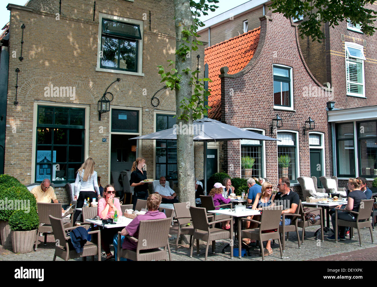 L'extérieur de l'île de Vlieland Pub Bar café Pays-Bas Banque D'Images