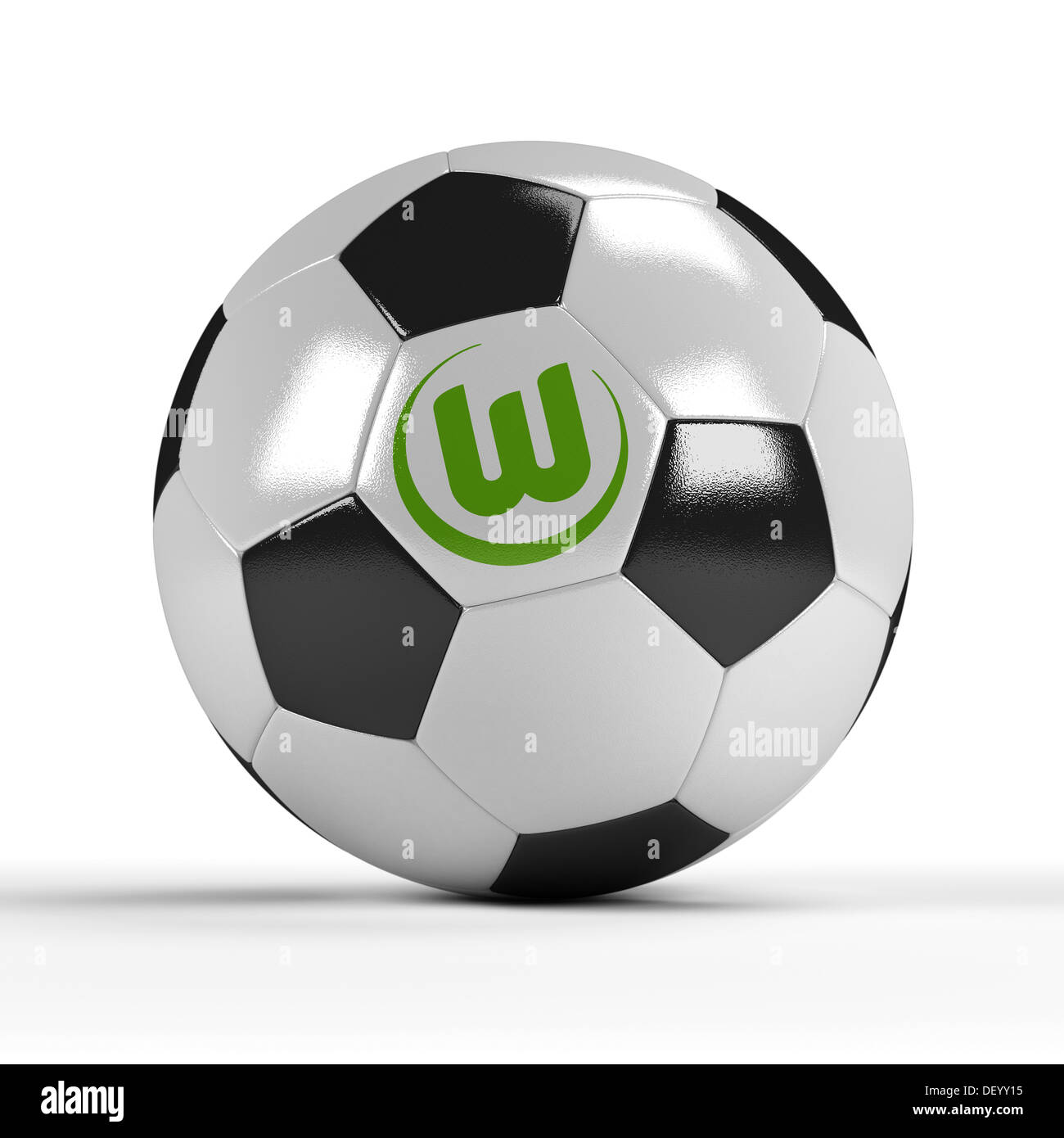 Football avec le logo de VfL Wolfsburg Banque D'Images