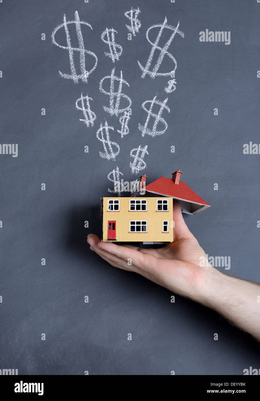 Concept de faire de l'argent d'une maison Banque D'Images