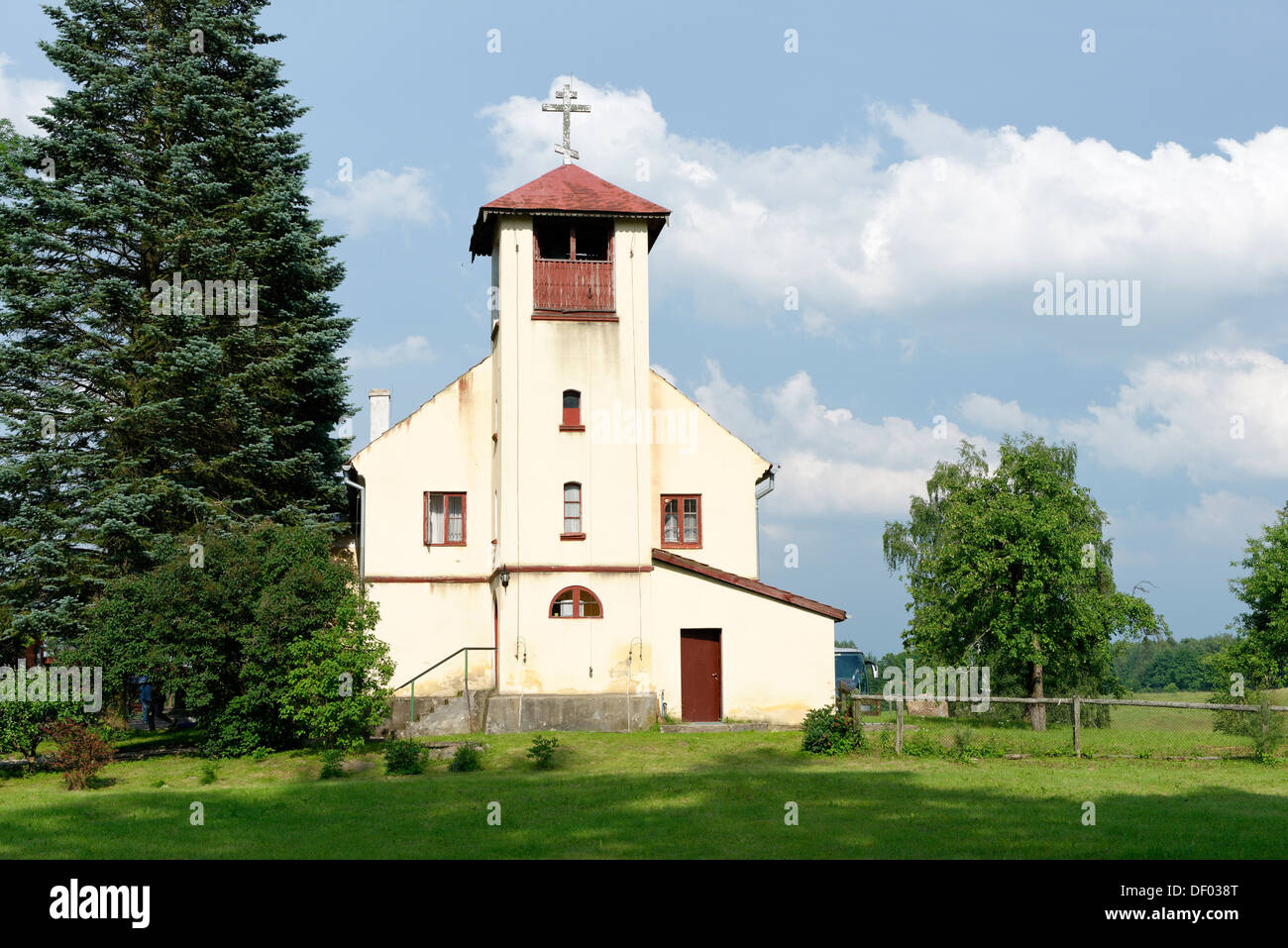 Un ancien couvent orthodoxe russe, ou Eckertsdorf Wojnowo, Ruciane-Nida, la Mazurie, Pologne, Europe Banque D'Images