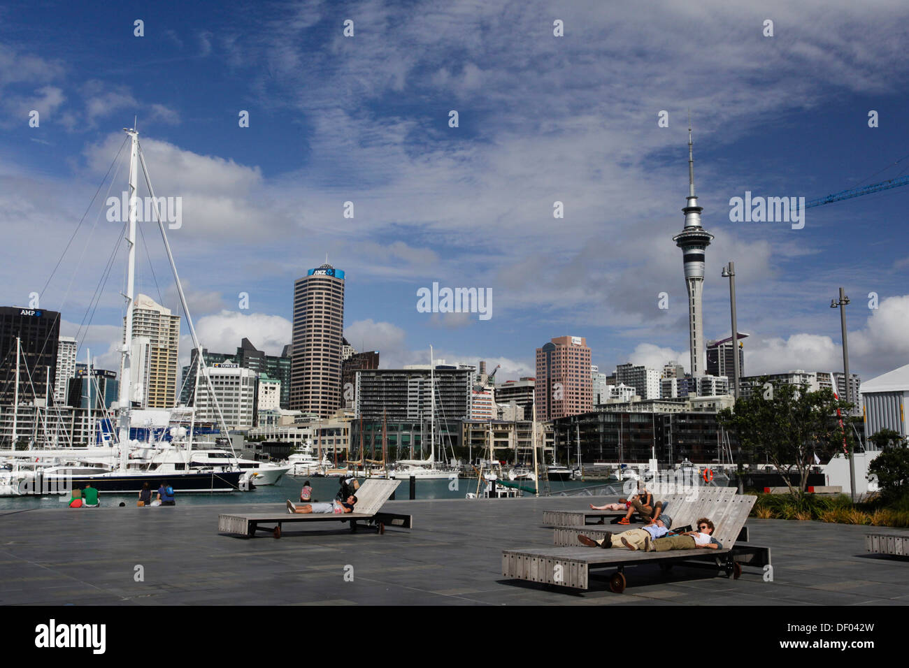 Le port d'Auckland Viaduct Basin, Auckland, Auckland, Nouvelle-Zélande Banque D'Images