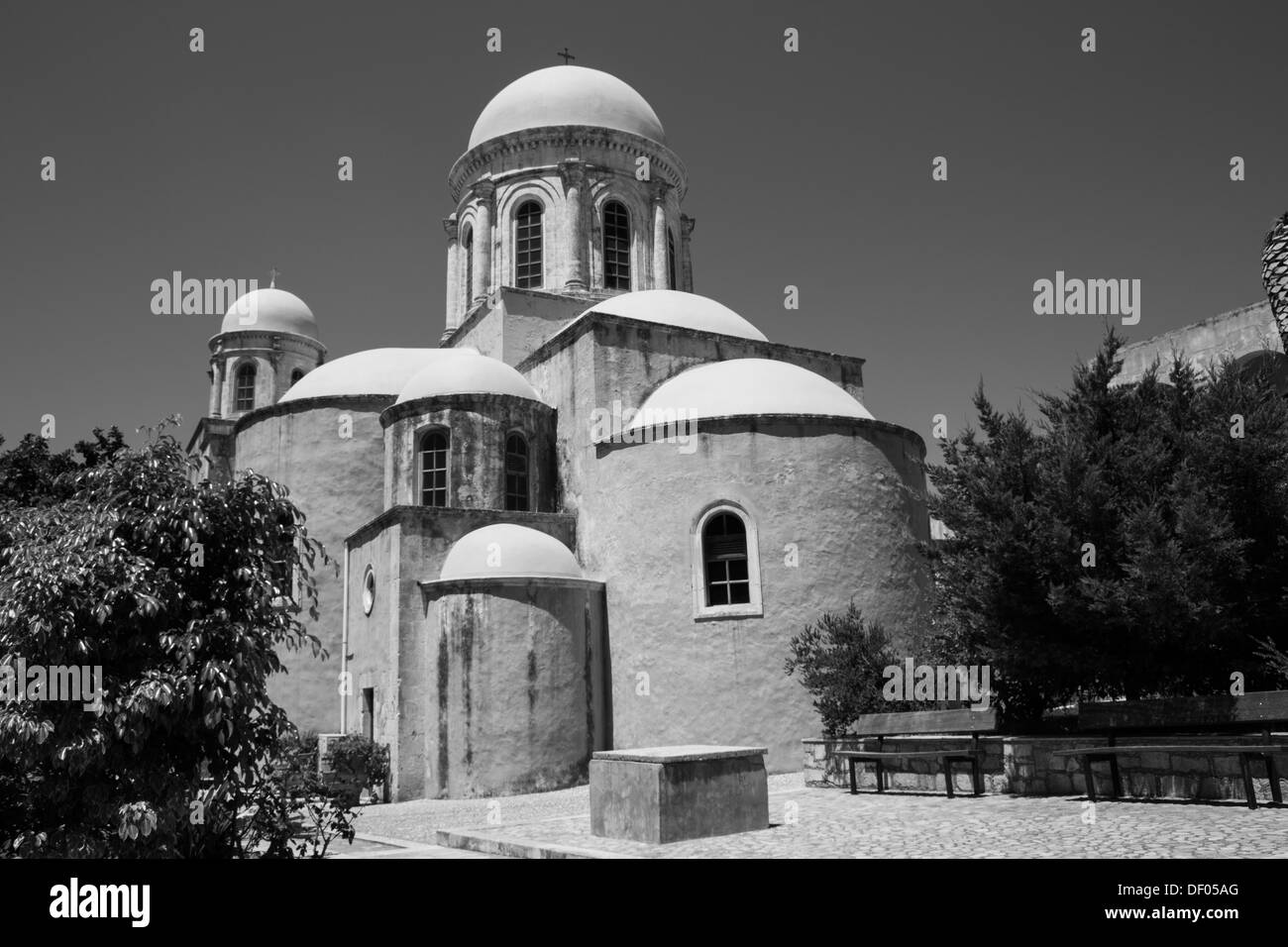 Agia Triada, un monastère dans le nord de Crète sur la péninsule Akrotiri. Banque D'Images