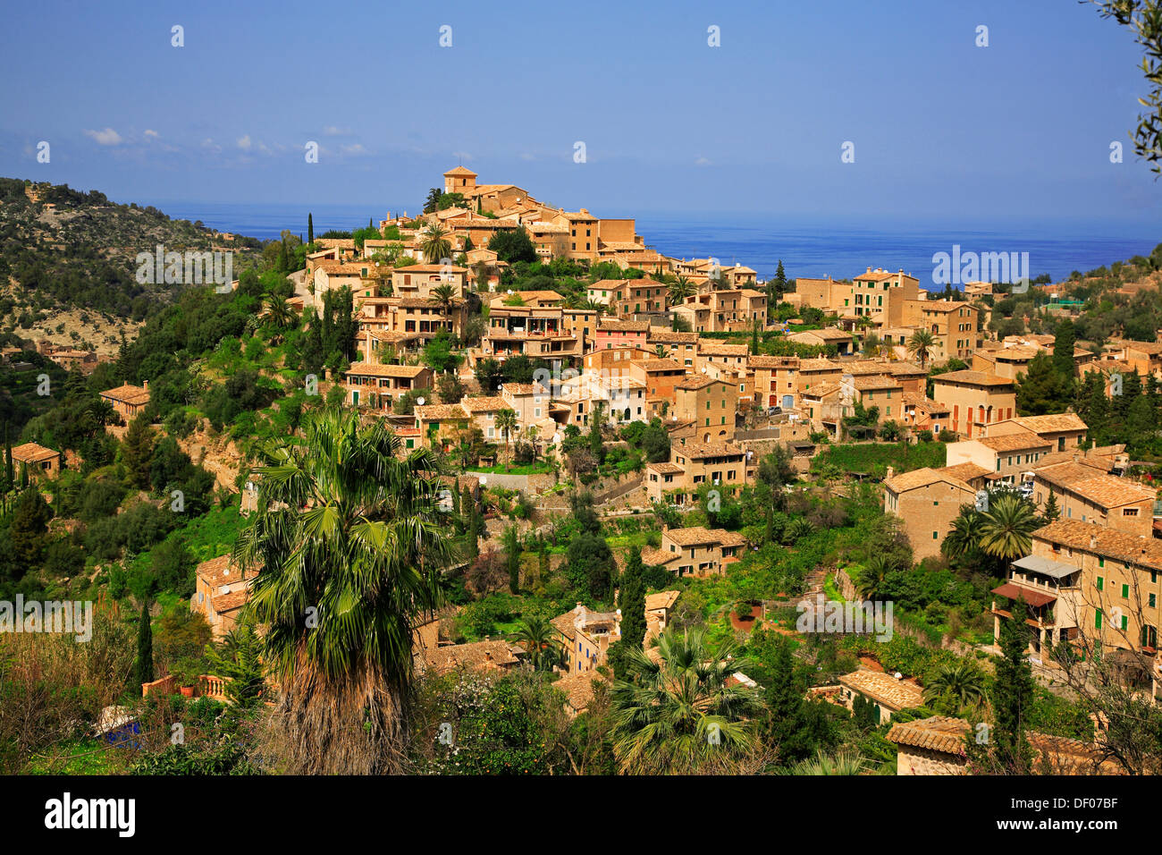 Village Deia, Mallorca, Iles Baléares, Espagne Banque D'Images