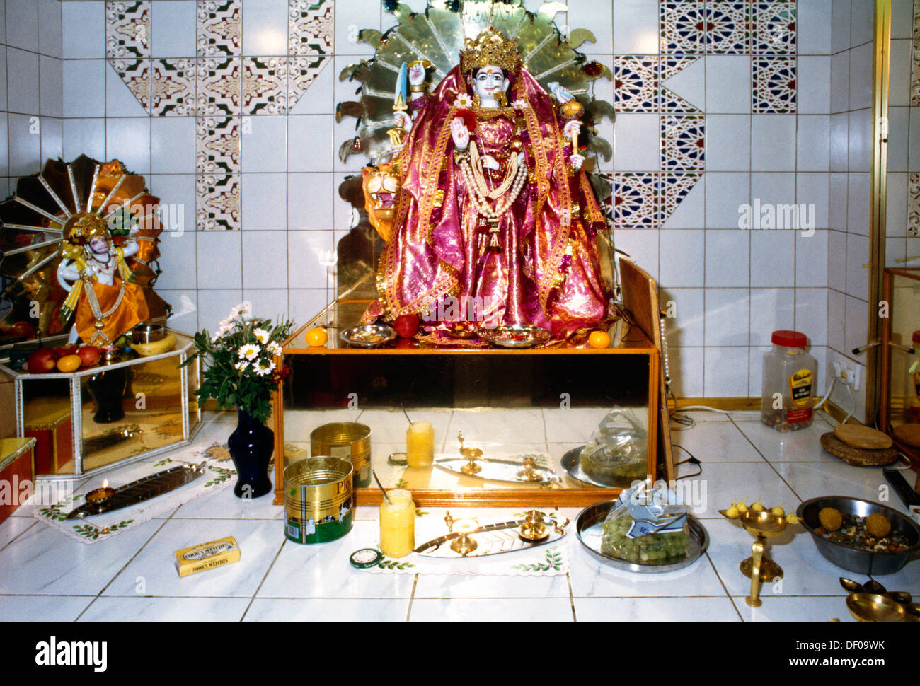Bradford Angleterre Krishna Temple Durga et nos offres Banque D'Images