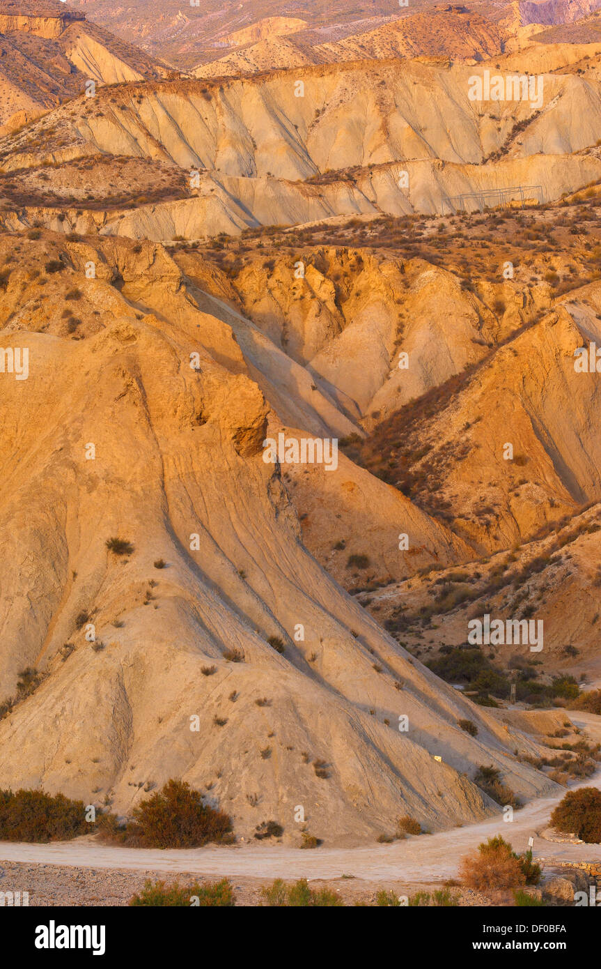 Tabernas, Désert de Tabernas, Parc Naturel du désert de Tabernas, la Province d'Almeria, Andalousie, Espagne Banque D'Images