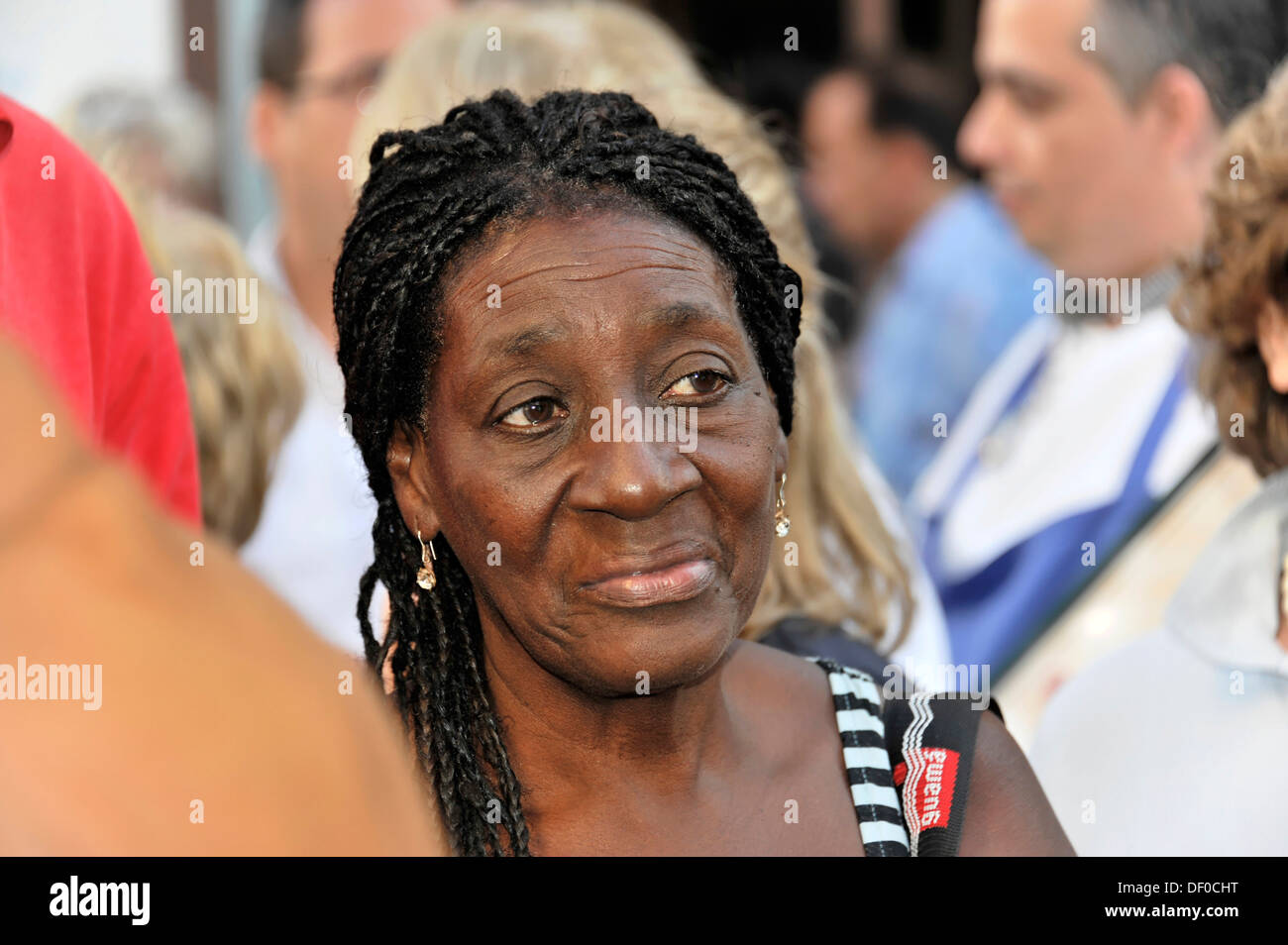 Cuban woman, portrait, au centre de La Havane, Centro Habana, Cuba, Antilles, Amérique Centrale, Amérique Latine Banque D'Images