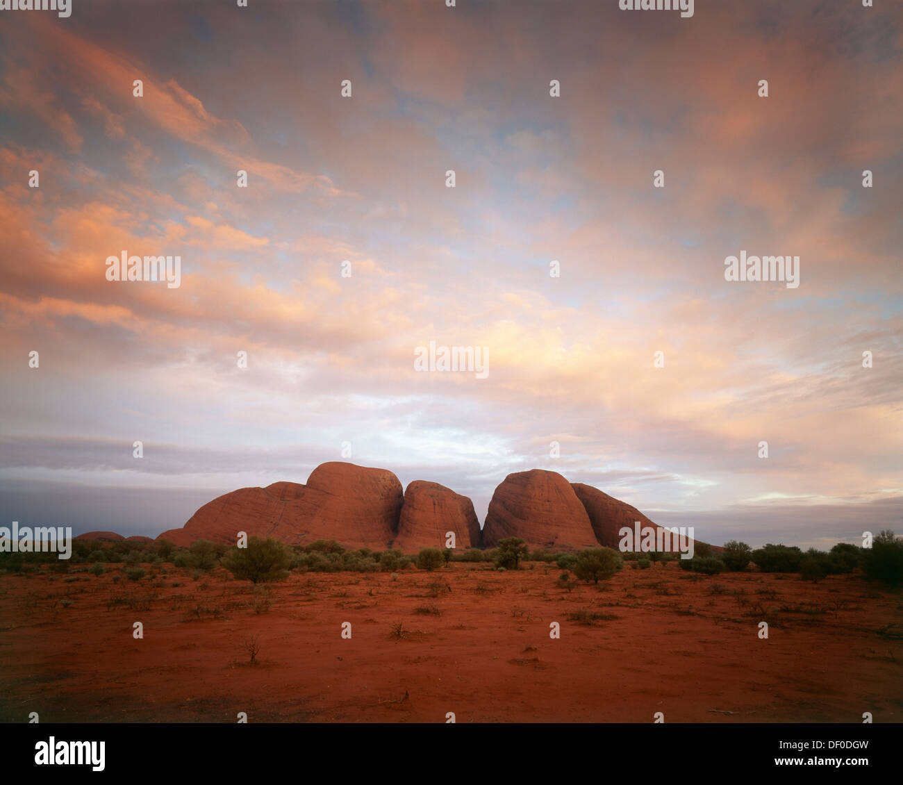 L'Australie, Territoire du Nord, Kata Tjuta, Parc National d'Uluru-Kata Tjuta les Olgas. Banque D'Images