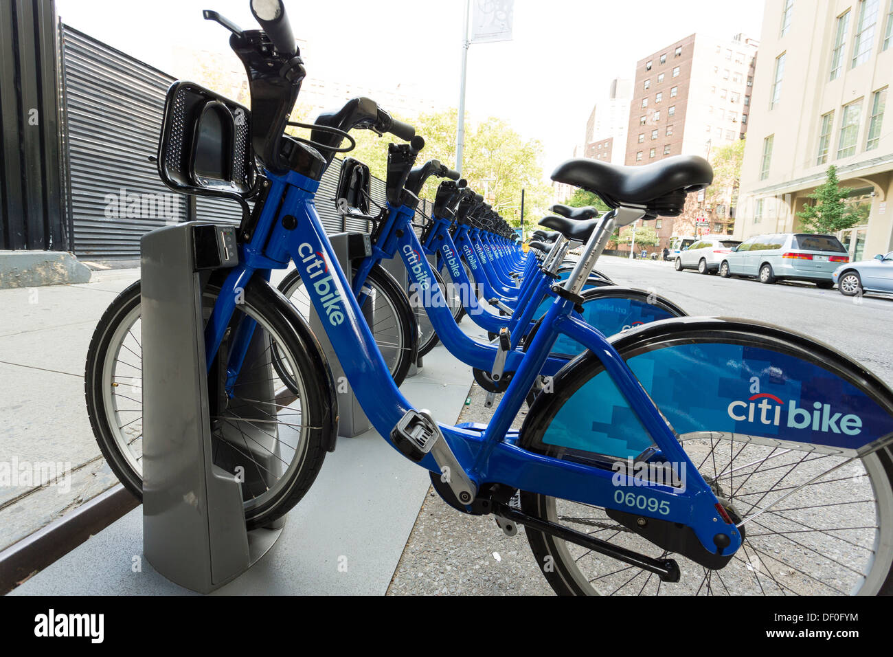 Prêt de bicyclettes publiques Citi, le système de partage de la ville de New York Banque D'Images