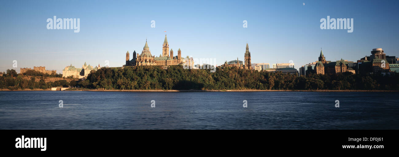 Le Canada, l'Ontario, Ottawa, Parlement du Canada Avis de Hull, Québec. Banque D'Images
