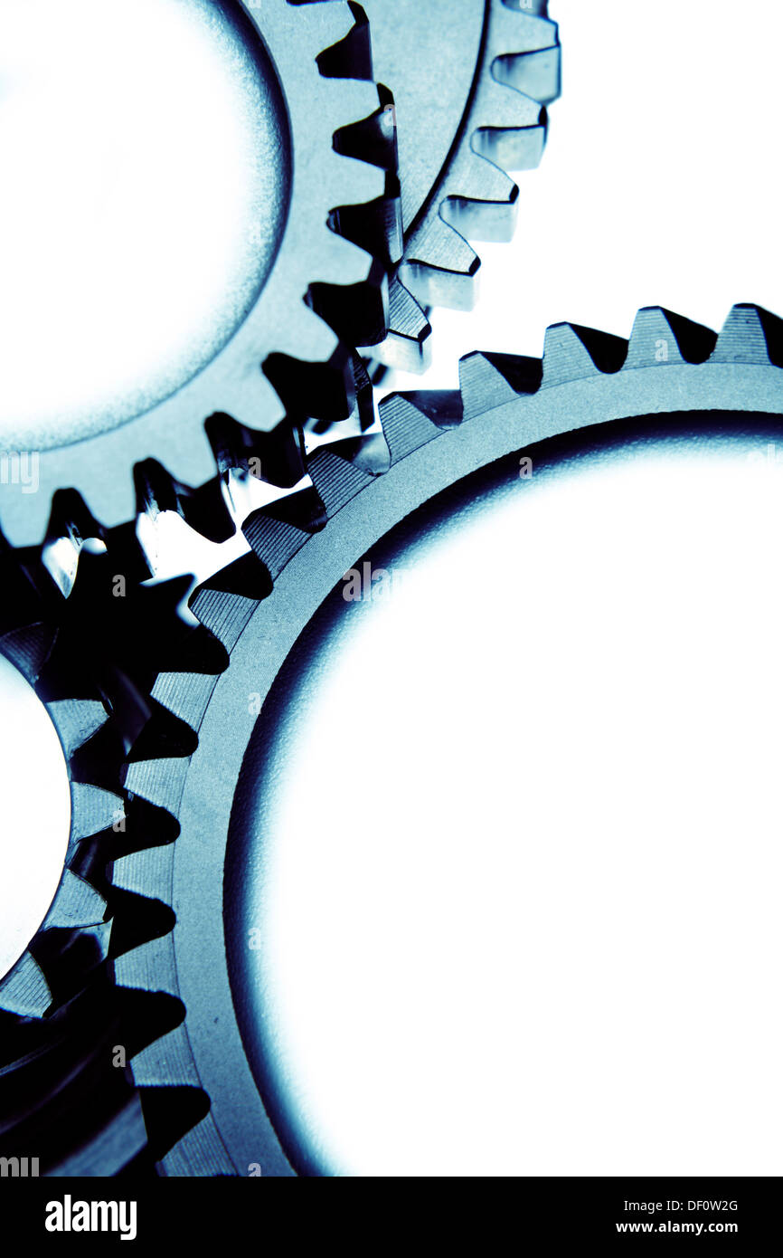 Coller des roues d'engrenage en métal Banque D'Images