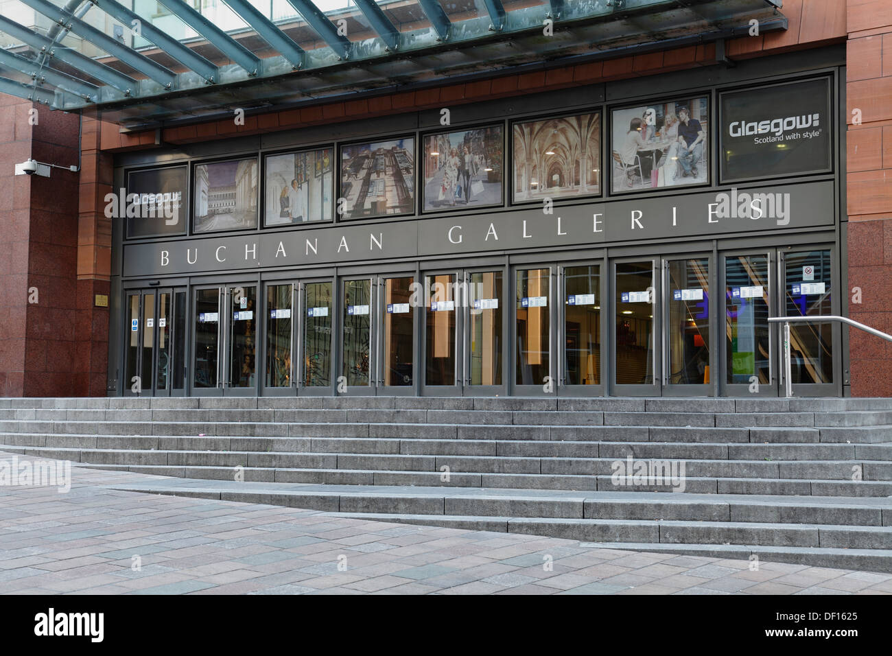 Entrée de centre commercial Buchanan Galleries sur Buchanan Street, le centre-ville de Glasgow, Écosse, Royaume-Uni Banque D'Images