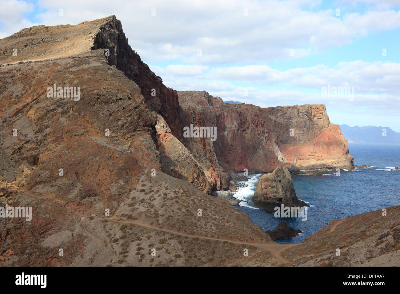 Madère, la Ponta de Sao Lourenço, l'extrémité orientale de l'île, paysage Banque D'Images