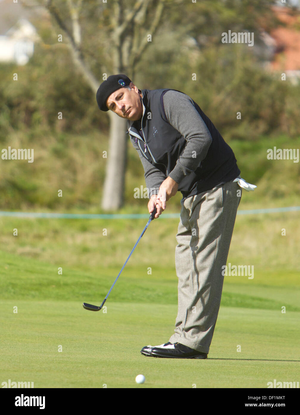 Carnoustie Écosse, Royaume-Uni. Septembre 26, 2013. L'acteur hollywoodien Andy Garcia au cours de la première ronde de championnat de golf de la Dunhill, à partir de l'Old Course St Andrews. Credit : Action Plus Sport Images/Alamy Live News Banque D'Images