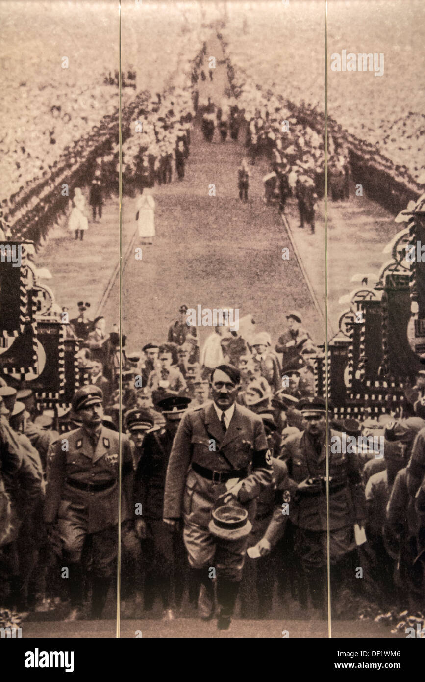 Photo du parti nazi d'Adolf Hitler sur Rally, Nuremberg, Allemagne Banque D'Images