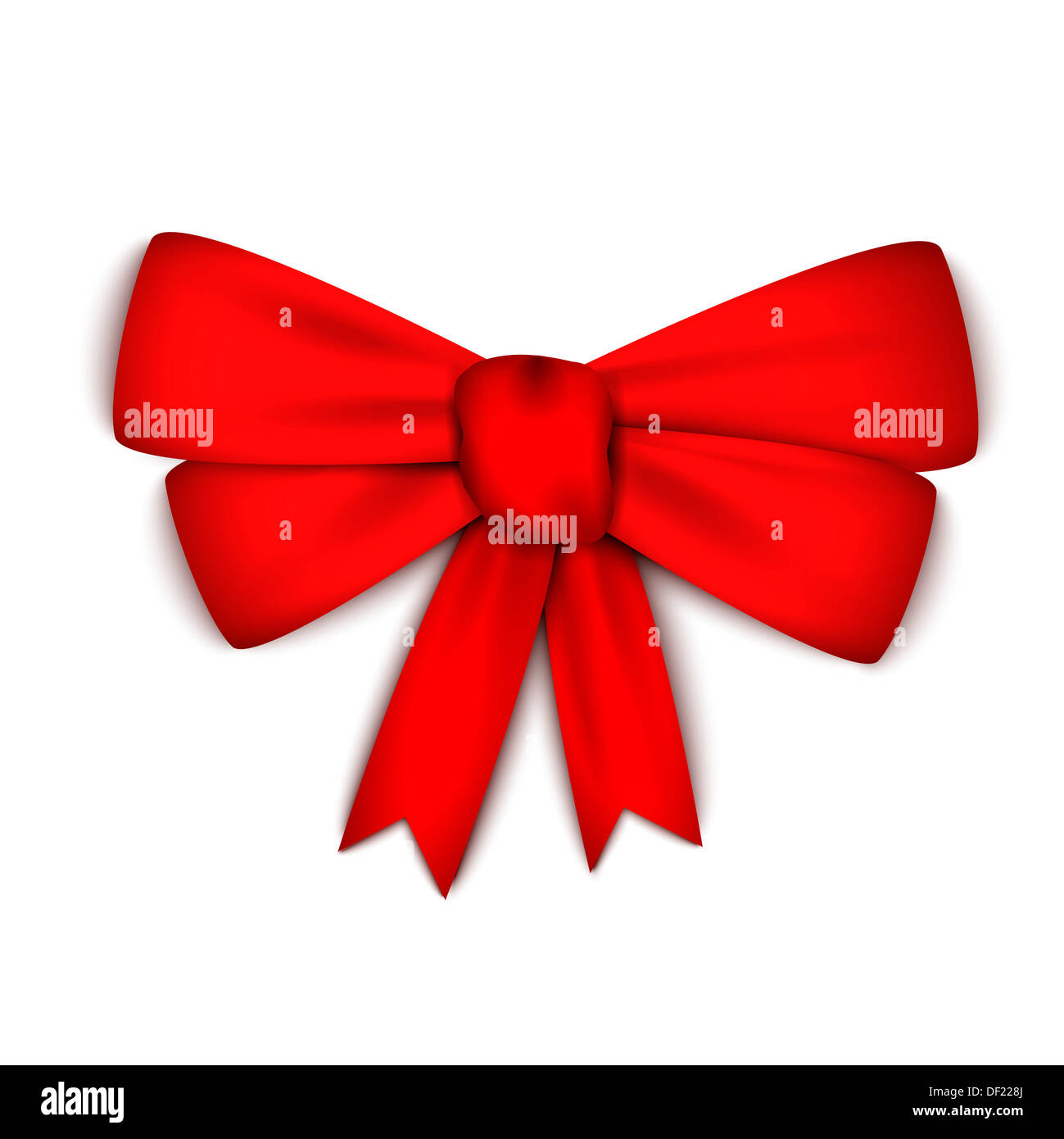 Red Ribbon bow réaliste Banque D'Images