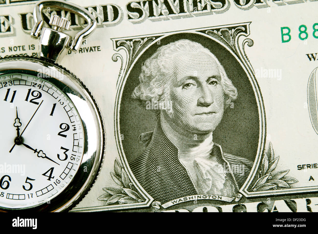 Montre de poche et d'automates. Time is money concept Banque D'Images