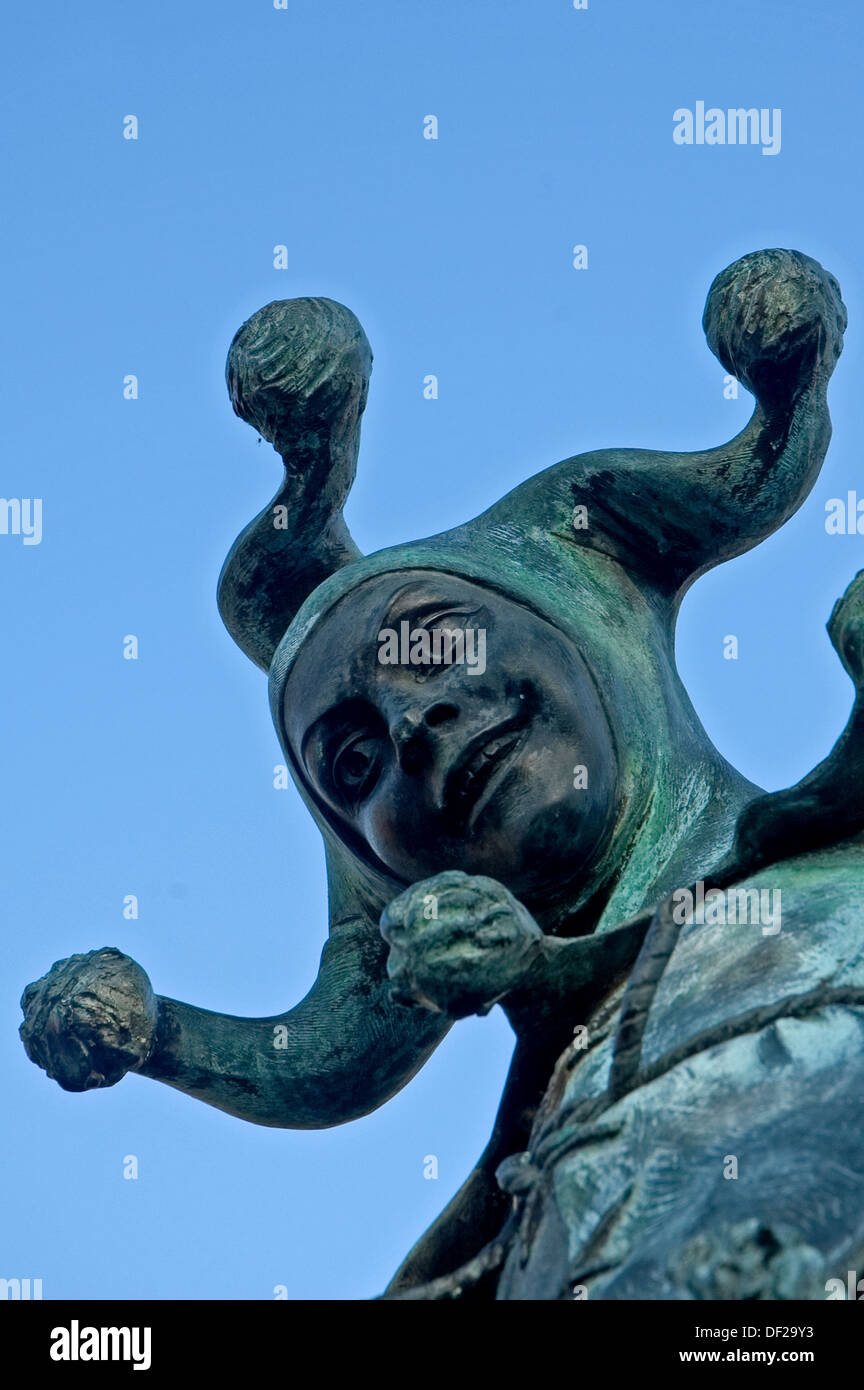 Statue de Falstaff, l'Shakesperian caractère joker dans le centre de Stratford Upon Avon, Warwickshire Banque D'Images