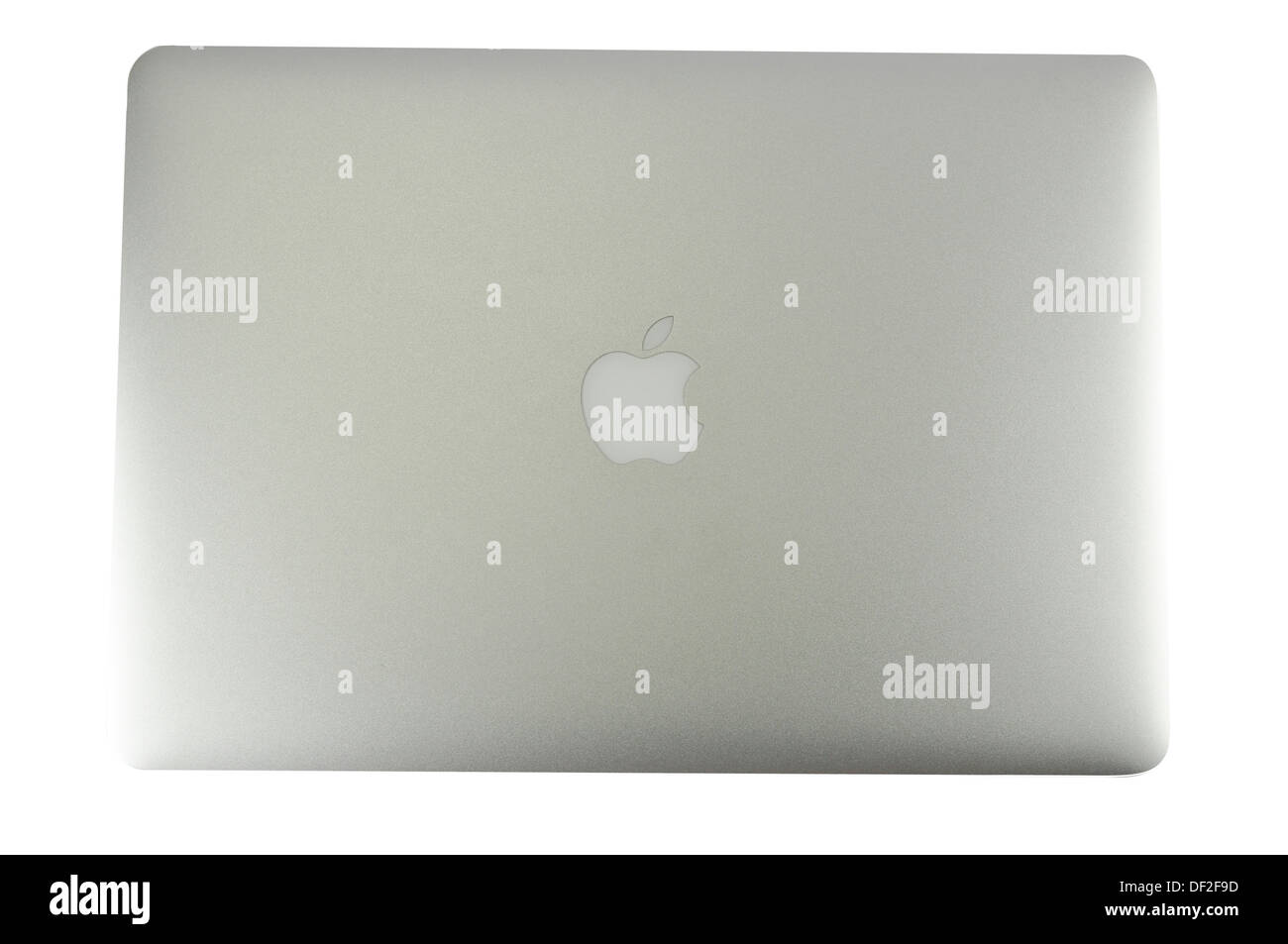 Macbook AIr dans différentes silhouette, isolé sur fond blanc Banque D'Images