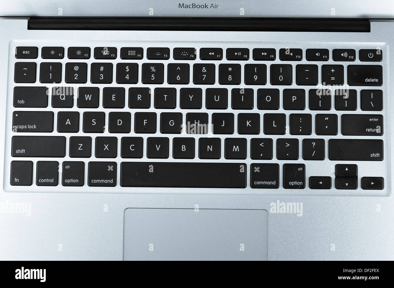 Macbook Air dans différentes d'ossature, le clavier et le côté. Banque D'Images