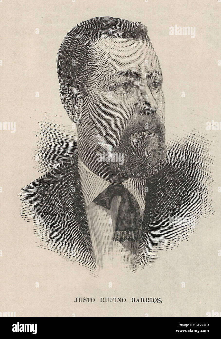 Justo Rufino Barrios (Juillet 19, 1835 - Avril 2, 1885) a été président du Guatemala connu pour ses réformes libérales et ses tentatives pour réunir l'Amérique centrale. Banque D'Images
