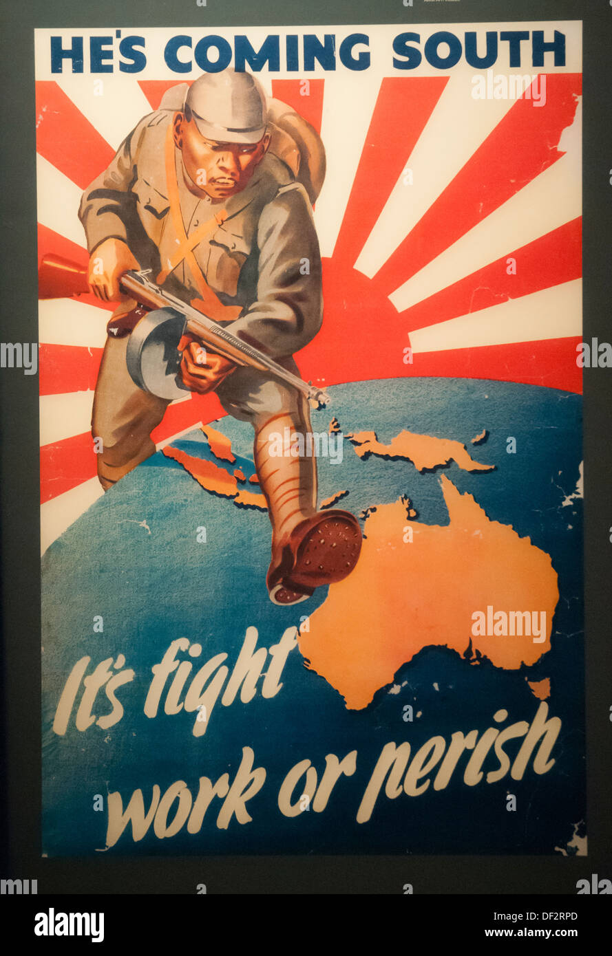 Affiche de propagande les affiche à l'Australian War Memorial, Canberra Banque D'Images