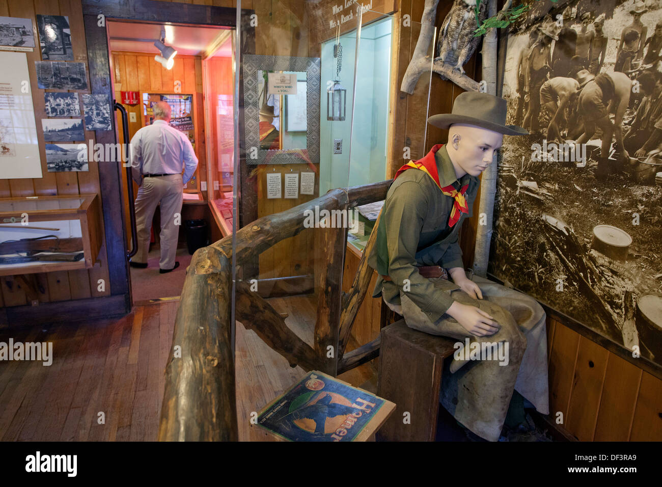 L'affichage à l'Los Alamos Historical Museum de Los Alamos, au Nouveau Mexique. Banque D'Images