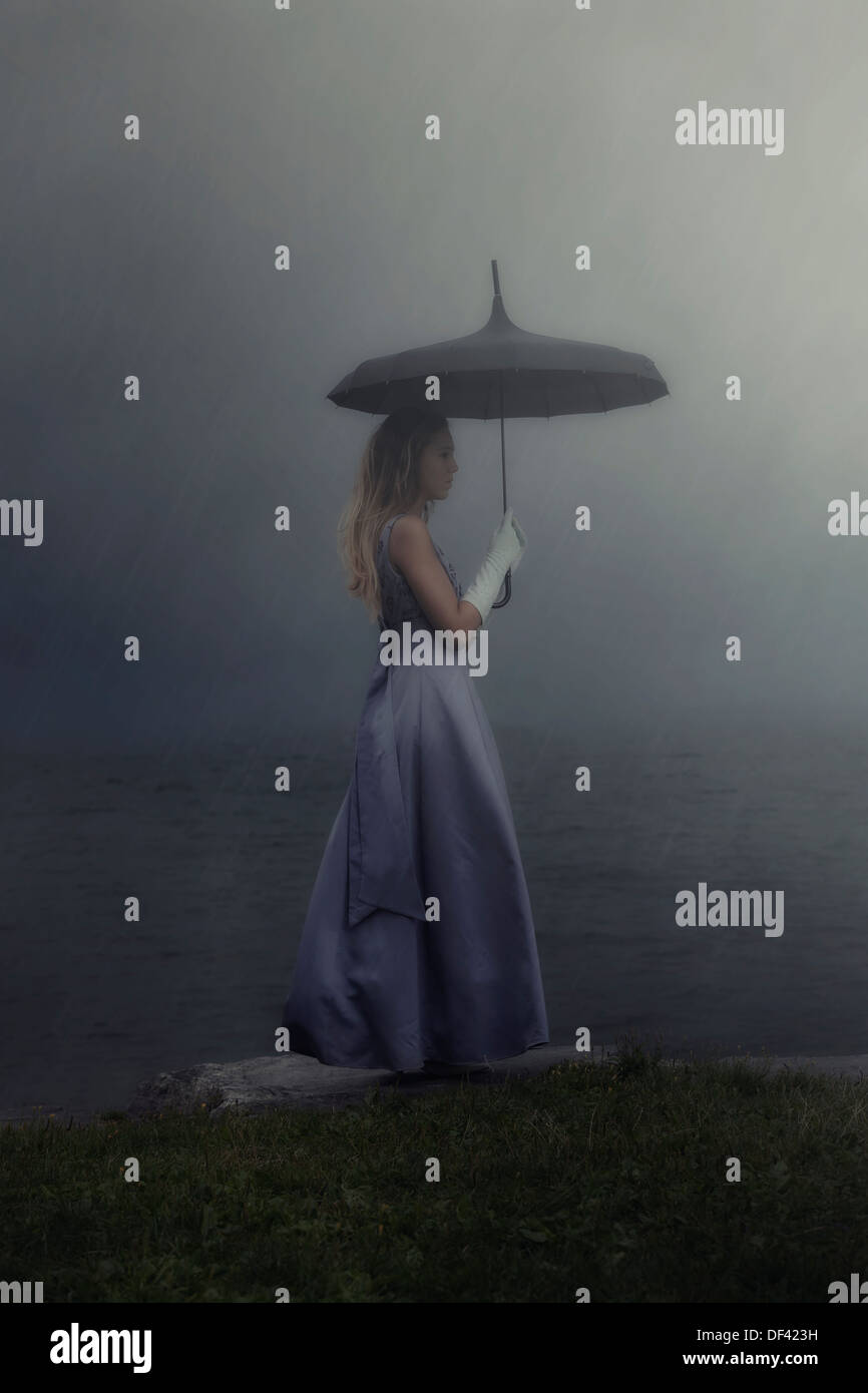 SKITSO - LAMPE DE CRÉATEUR FAIT MAIN - LA FILLE AU PARAPLUIE - INNOX DÉCO