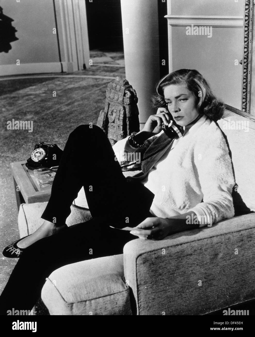 Lauren Bacall, sur-ensemble du film, "comment épouser un millionnaire", 20th Century Fox, 1953 Banque D'Images