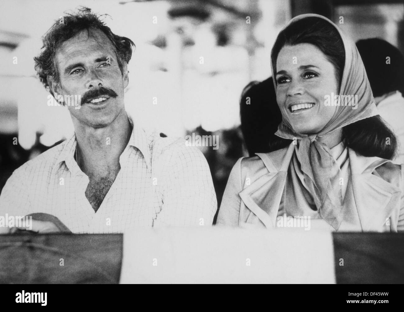 Bruce Dern et Jane Fonda au lit, On-Set du film, 'Coming Home', 1978 Banque D'Images