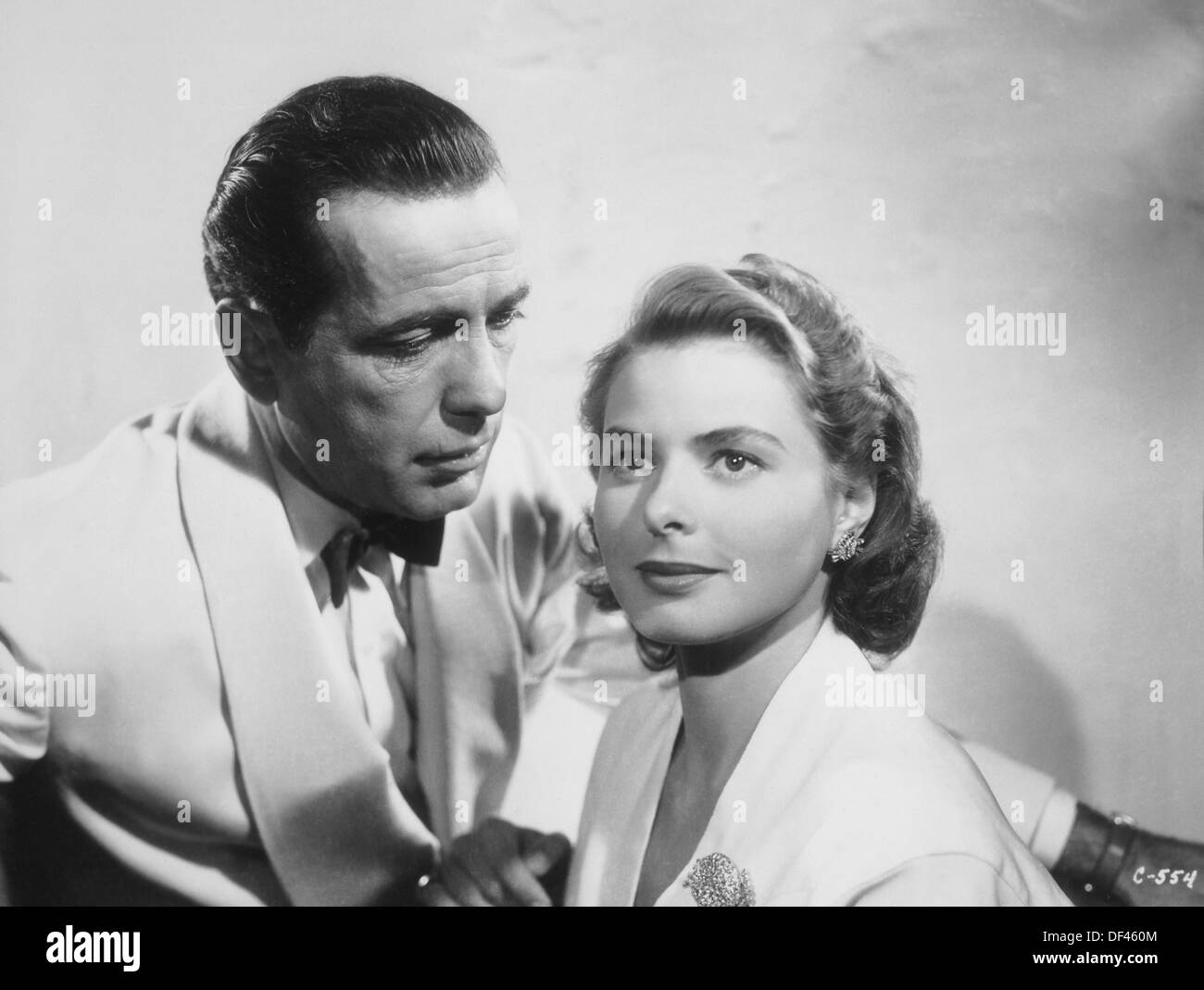 Humphrey Bogart et Ingrid Bergman, On-Set du film, 'Casablanca', 1942 Banque D'Images