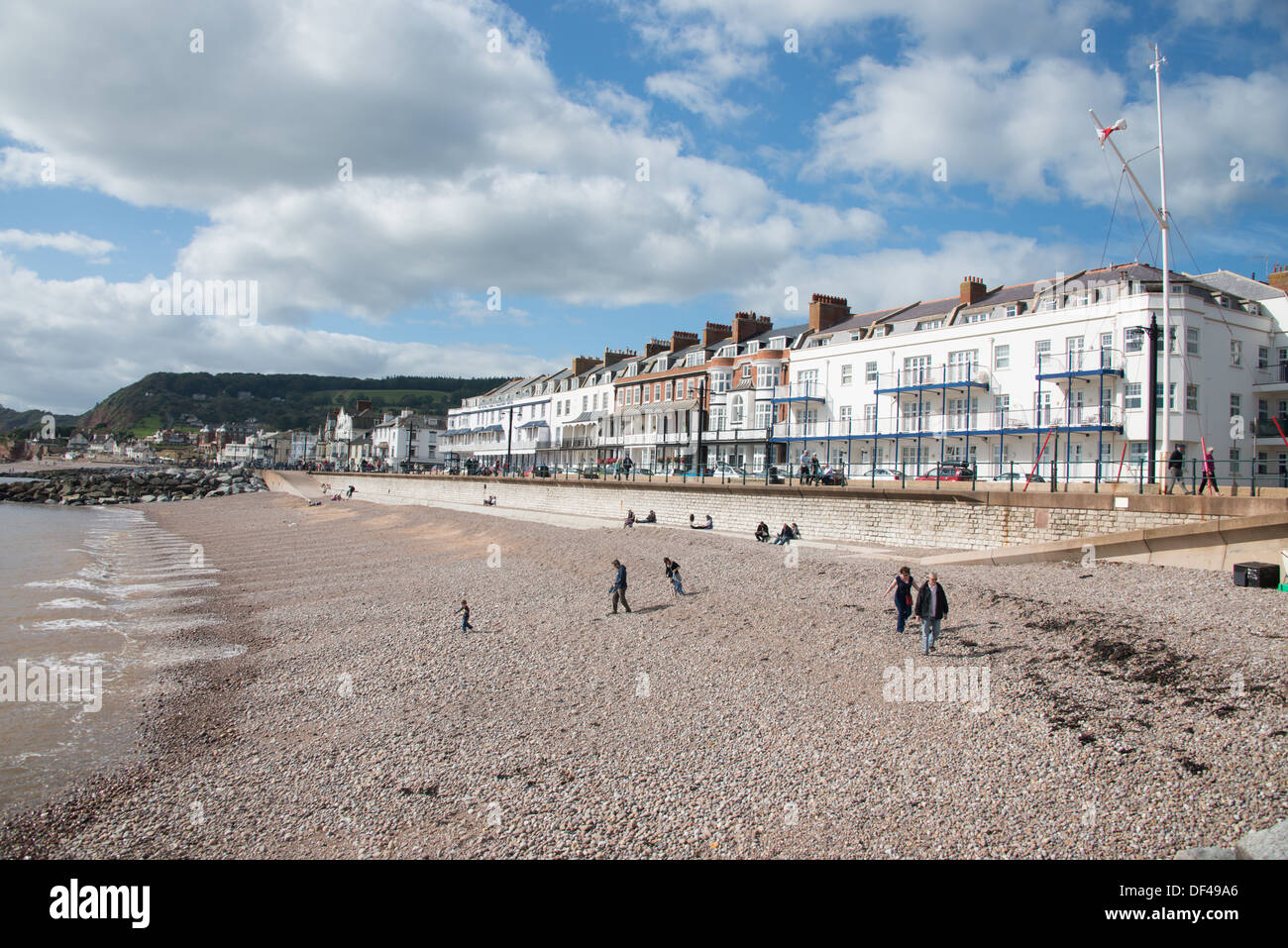 Front de Sidmouth, le Devon Regency ville côtière Banque D'Images