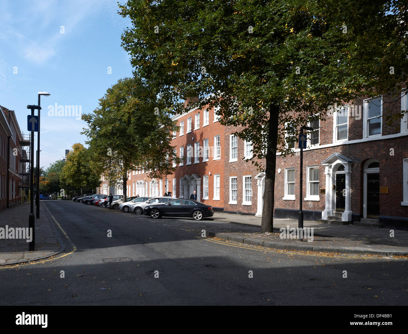 St John Street à Manchester, UK Banque D'Images
